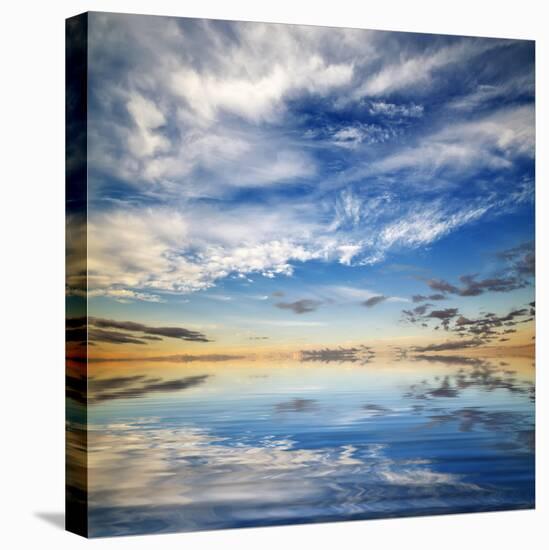 Beautiful Seascape. Deep Blue Sky at Sunny Day. Sky Background-Oleh Honcharenko-Premier Image Canvas