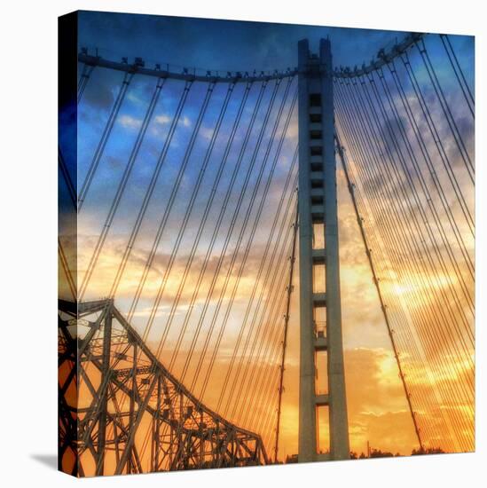 Beautiful Sunset Crossing Bay Bridge, Oakland-Vincent James-Premier Image Canvas