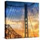 Beautiful Sunset Crossing Bay Bridge, Oakland-Vincent James-Premier Image Canvas