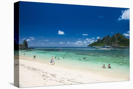 Beautiful white sand beach on Monuriki Island (Cast Away Island), Mamanuca Islands, Fiji, South Pac-Michael Runkel-Premier Image Canvas