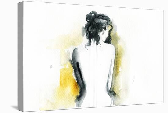 Beautiful Woman Body. Abstract Watercolor .Fashion Background-Anna Ismagilova-Stretched Canvas