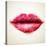 Beautiful Woman Lips Formed by Abstract Triangles-artant-Stretched Canvas