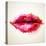 Beautiful Woman's Lips Formed By Abstract Blots-artant-Stretched Canvas