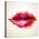 Beautiful Woman's Lips Formed By Abstract Blots-artant-Stretched Canvas