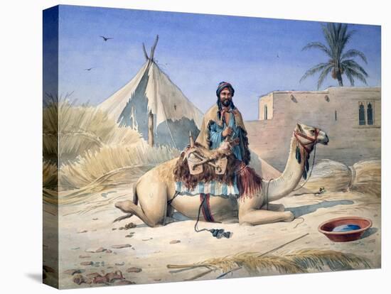 Bedouin and Camel, 1830-Emile Prisse d'Avennes-Premier Image Canvas