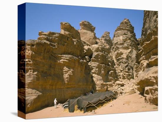 Bedouin Tent and Rocks of the Desert, Wadi Rum, Jordan, Middle East-Alison Wright-Premier Image Canvas