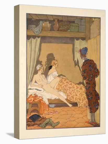 Bedroom Scene, Illustration from 'Les Liaisons Dangereuses' by Pierre Choderlos De Laclos (1741-180-Georges Barbier-Premier Image Canvas