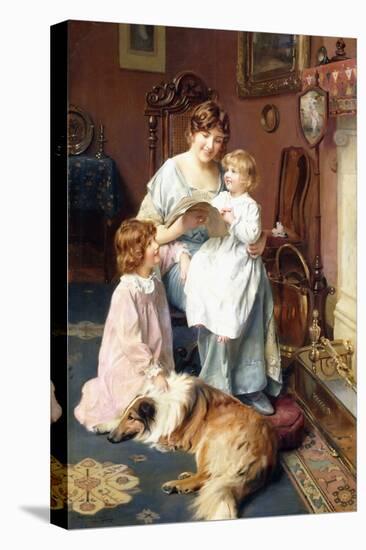 Bedtime Story, 1915 (Oil on Canvas)-Arthur John Elsley-Premier Image Canvas
