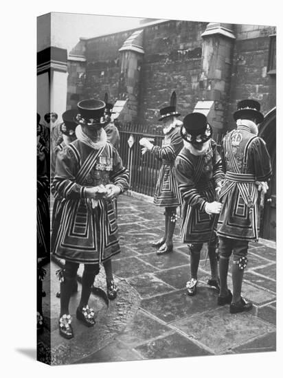 Beefeaters Guards from Tower of London at Royal Wedding-Frank Scherschel-Premier Image Canvas