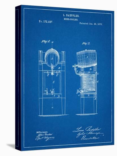 Beer Cooler Patent 1876-null-Stretched Canvas