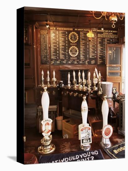 Beer Pumps and Bar, Sun Pub, London, England, United Kingdom-Adam Woolfitt-Premier Image Canvas