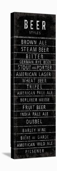 Beer Styles - Blackboard-The Vintage Collection-Stretched Canvas