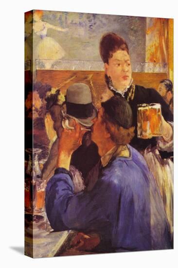 Beer Waitress-Edouard Manet-Stretched Canvas