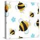 Bees and Flowers Pattern-null-Premier Image Canvas