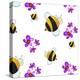 Bees and Flowers-null-Premier Image Canvas