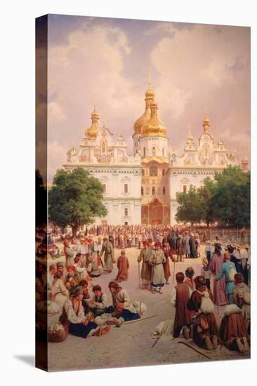 Before the Kiev Monastery of the Caves-Vasili Petrovich Vereshchagin-Premier Image Canvas