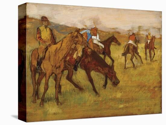 Before the Race, between 1882 and 1884-Edgar Degas-Stretched Canvas