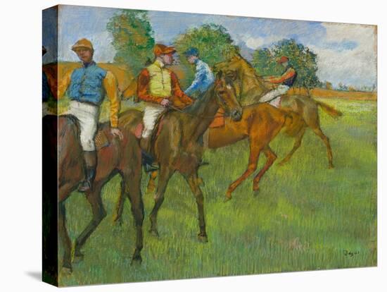 Before the Race, by Edgar Degas,-Edgar Degas-Stretched Canvas