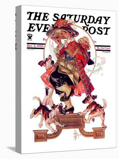 "Begging for Turkey," Saturday Evening Post Cover, December 2, 1933-Joseph Christian Leyendecker-Premier Image Canvas