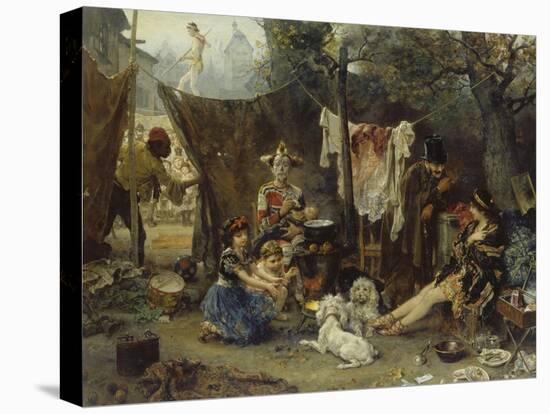 Behind the Curtain, 1880-Ludwig Knaus-Premier Image Canvas