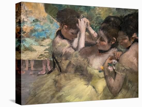 Behind the scenes (detail) also known as Yellow dancers-Edgar Degas-Premier Image Canvas