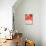 Beige And Coral Abstract Art Painting-T30Gallery-Stretched Canvas displayed on a wall