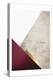 Beige Burgundy Mountains 3-Urban Epiphany-Stretched Canvas