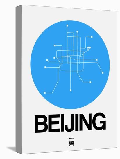 Beijing Blue Subway Map-NaxArt-Stretched Canvas