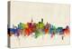 Beijing China Skyline-Michael Tompsett-Stretched Canvas