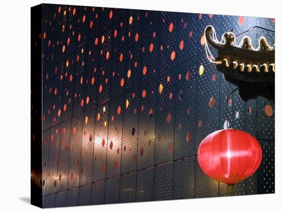 Beijing, Chinese New Year Spring Festival - Lantern Decorations on a Restaurant Front, China-Christian Kober-Premier Image Canvas