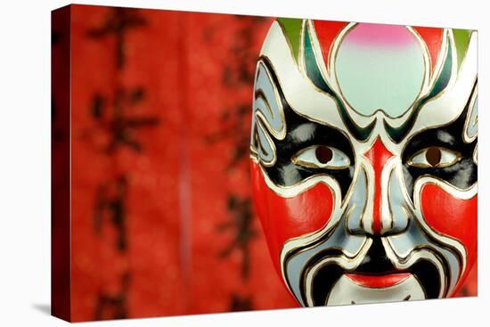 Beijing Opera Masks on a Festive Background.-Liang Zhang-Premier Image Canvas