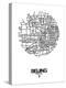 Beijing Street Map White-NaxArt-Stretched Canvas