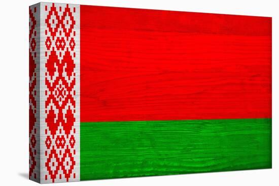 Belarus Flag Design with Wood Patterning - Flags of the World Series-Philippe Hugonnard-Stretched Canvas