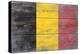 Belgium Country Flag - Barnwood Painting-Lantern Press-Stretched Canvas