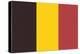 Belgium Country Flag - Letterpress-Lantern Press-Stretched Canvas