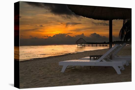 Belize. Sunrise over the Caribbean Ocean.-Tom Norring-Premier Image Canvas