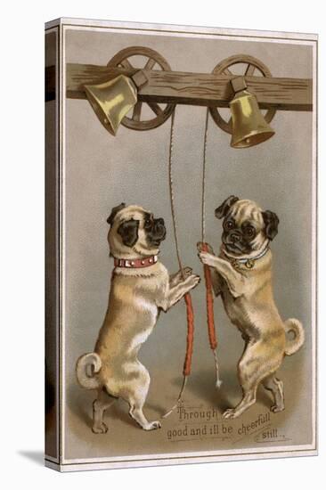 Bell Ringing Pug Dogs-null-Premier Image Canvas