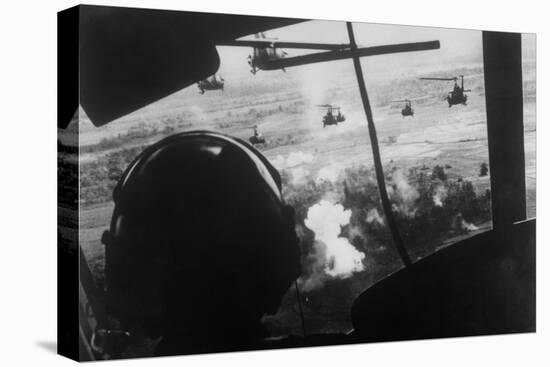 Bell Uh-1 Huey Squadron Firing on Vietcong-Dirck Halstead-Premier Image Canvas