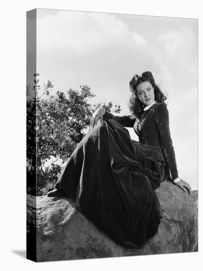 BELLE STARR, 1941 directed by IRVING CUMMINGS Gene Tierney (b/w photo)-null-Stretched Canvas