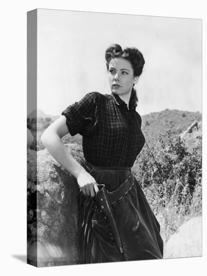 BELLE STARR, 1941 directed by IRVING CUMMINGS Gene Tierney (b/w photo)-null-Stretched Canvas