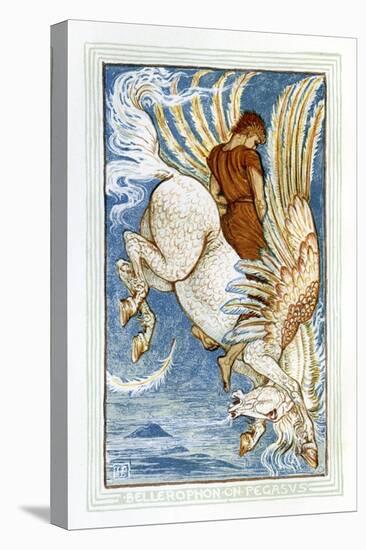 Bellerophon riding Pegasus-Walter Crane-Premier Image Canvas