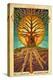 Bellingham, Washington - Guitar Tree-Lantern Press-Stretched Canvas
