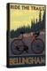 Bellingham, Washington - Ride the Trails-Lantern Press-Stretched Canvas