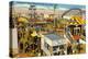 Belmont Amusement Park, Mission Beach, San Diego, California-null-Stretched Canvas