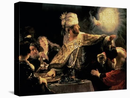 Belshazzar's Feast circa 1636-38-Rembrandt van Rijn-Premier Image Canvas