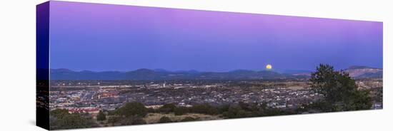 Belt of Venus and Full Moon Rising over Silver City, New Mexico-Stocktrek Images-Premier Image Canvas