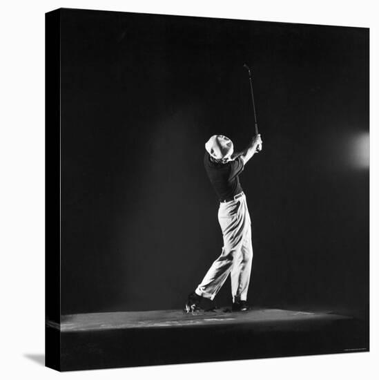 Ben Hogan, Posed in Action Swinging Club-Yale Joel-Premier Image Canvas