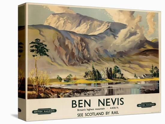 Ben Nevis, Poster Advertising British Railways, C.1955-null-Premier Image Canvas