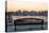 Bench in Park and New York City Midtown Manhattan at Sunset with Skyline Panorama View-Songquan Deng-Premier Image Canvas