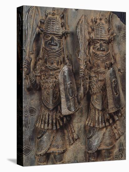 Benin Plaque with Two Warriors, Nigeria, 16th-17th Century-null-Premier Image Canvas